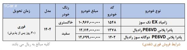 طرح فروش فوری وانت نیسان و پادراپلاس (دی 1404)